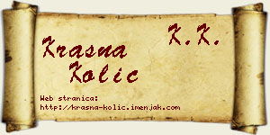 Krasna Kolić vizit kartica